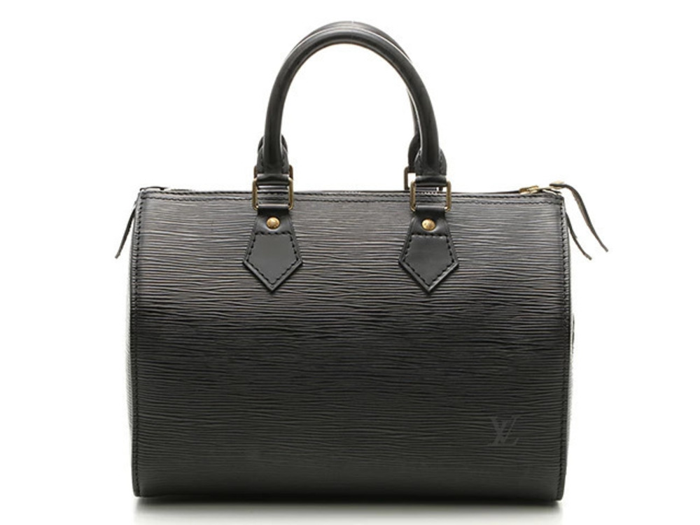 LOUIS VUITTON Speedy Handbag Epi Leather Noir Black
